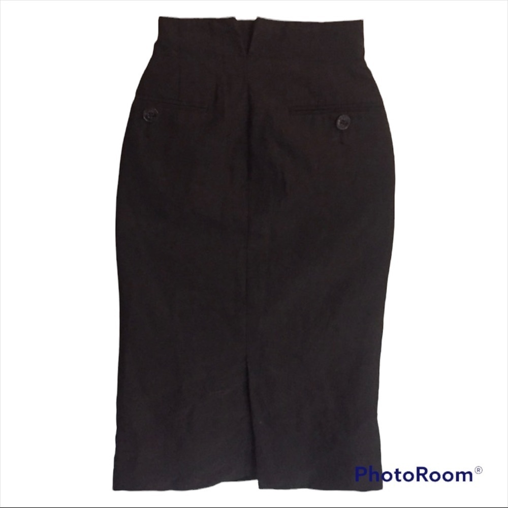 New All Saints Cameo Black Pencil Skirt Cameo 12 - Picture 2 of 7